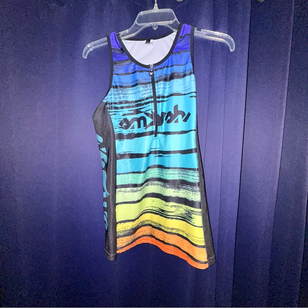 Women’s Bicycle Colorful Striped Sleeveless Top
